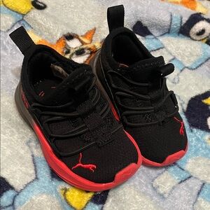 Puma Kids Black and Red Sneakers